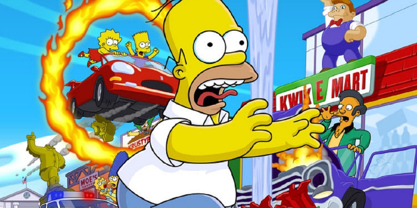 the-simpsons-hit-and-run-key-art game
