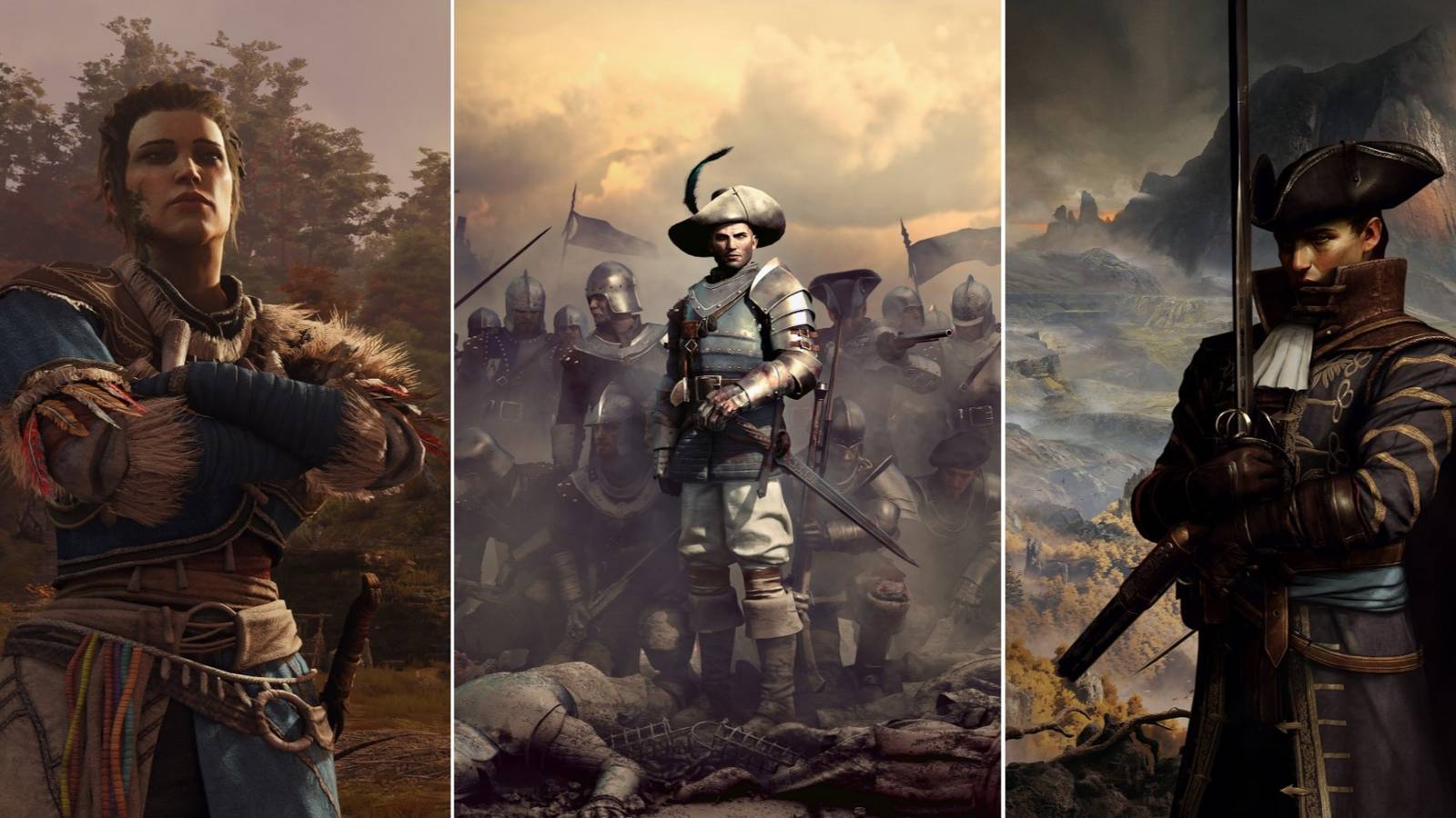 three characaters from Greedfall