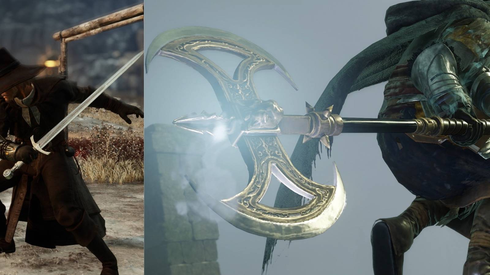 one-handed sword and great axe New World MMO weapons