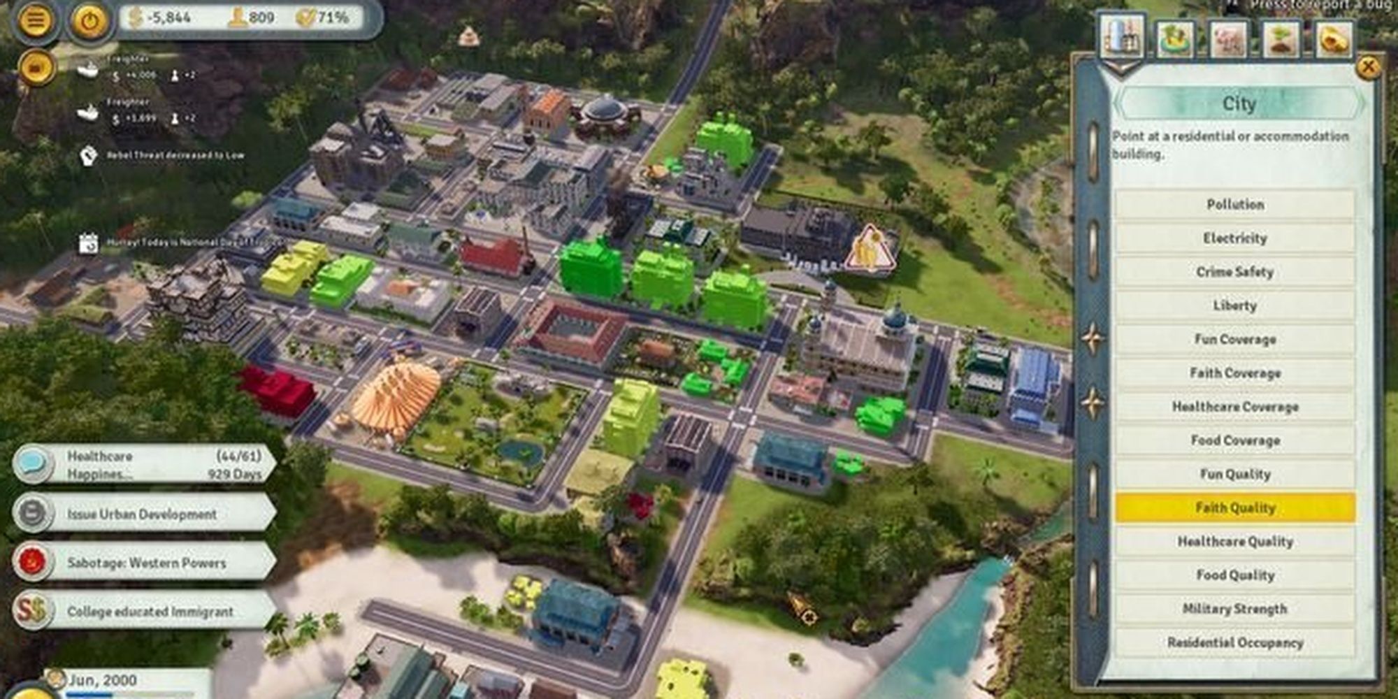 Tropico 6 Options For Different Factors That Affect Approval Ratings