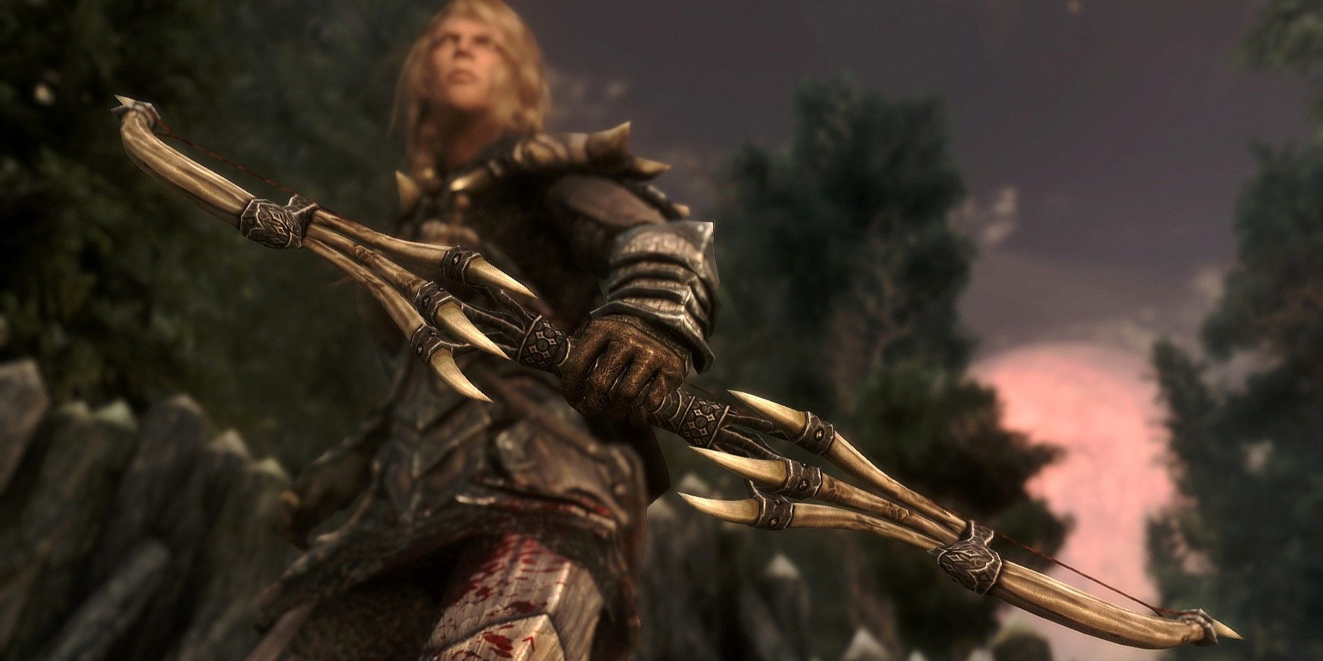 warrior with dragonbone bow in Skyrim