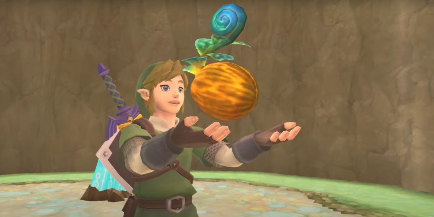 link holding story item skyward sword