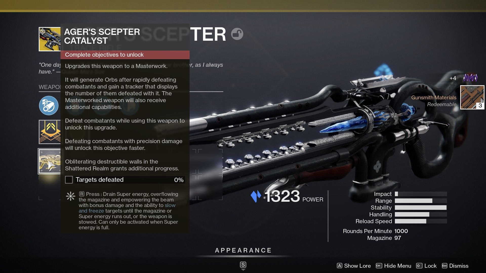 destiny 2 how to get the ager's scepter catalyst and what it does
