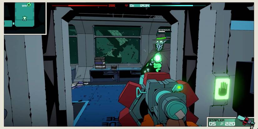 Fighting enemies in Void Bastards 