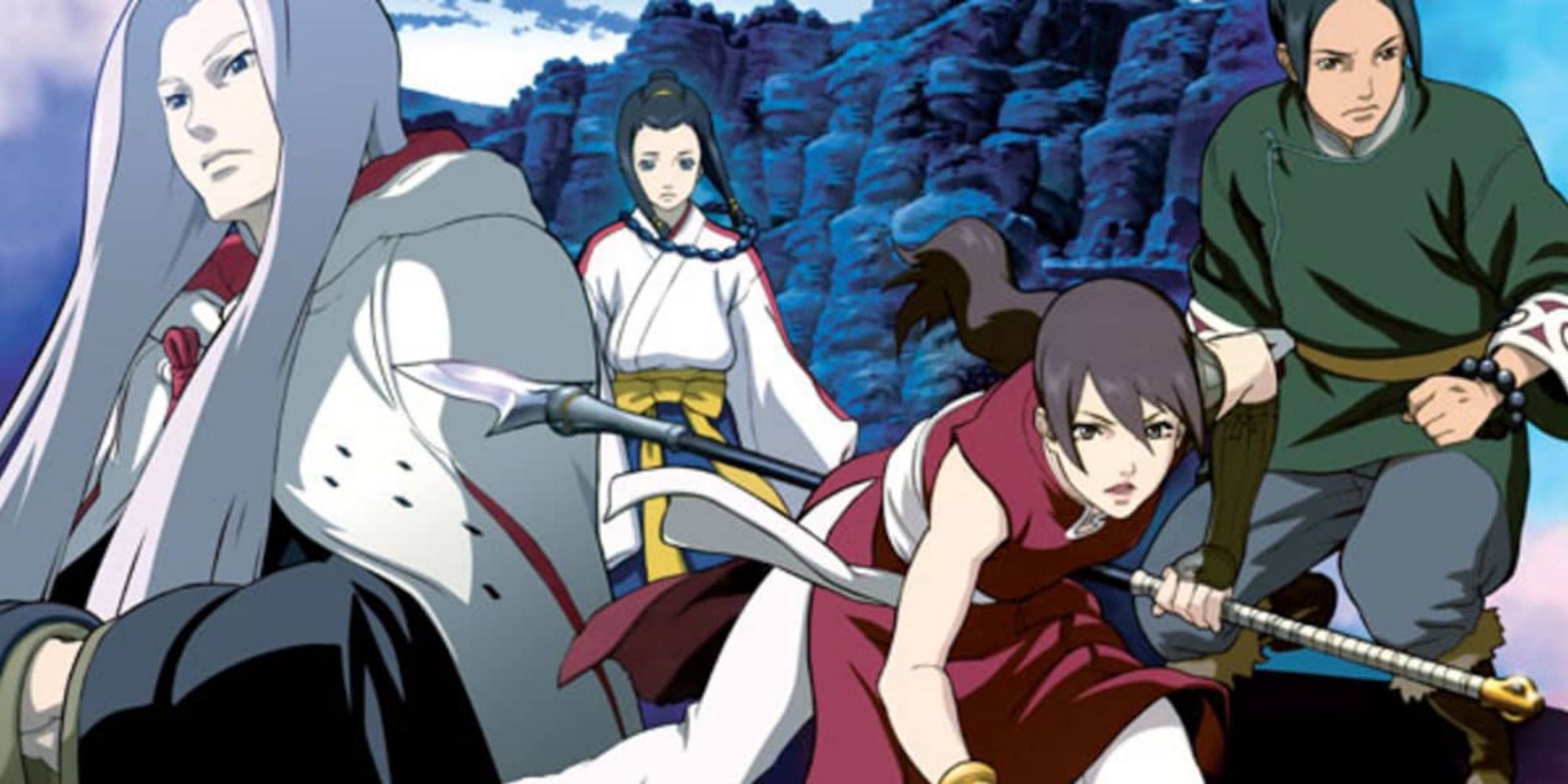 Promo art featuring characters from Moribito: Guardian of the Spirit