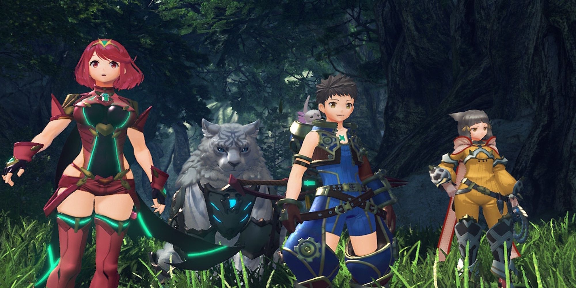 A cutscene featuring characters in Xenoblade Chronicles 2