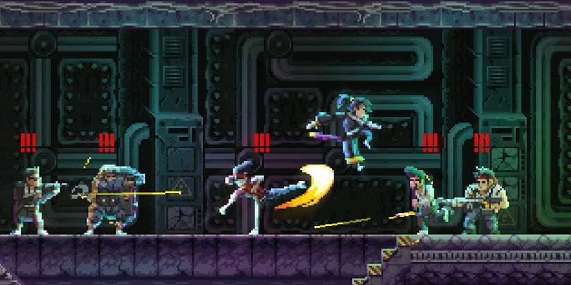 Fighting enemies in Katana Zero