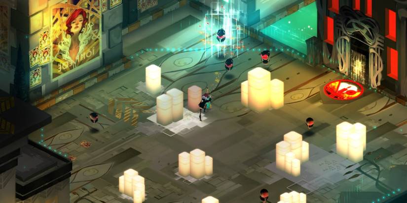 Fighting enemies in Transistor