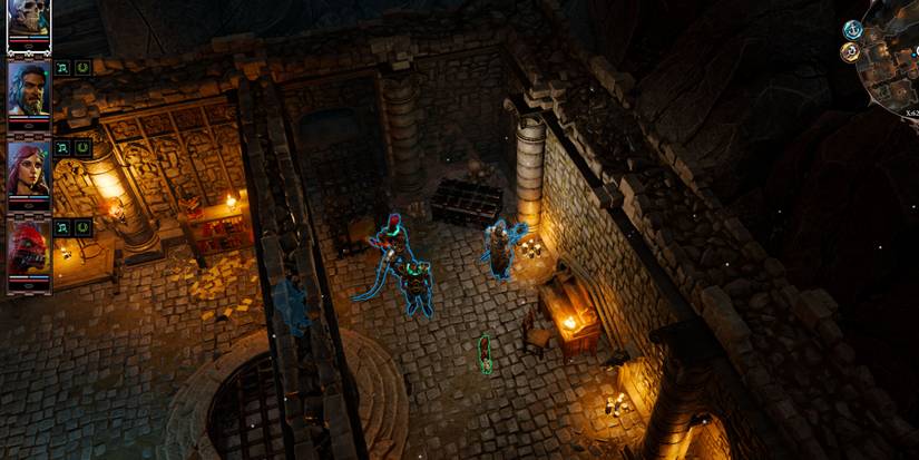 A Tank and their teammates in a tight corridor