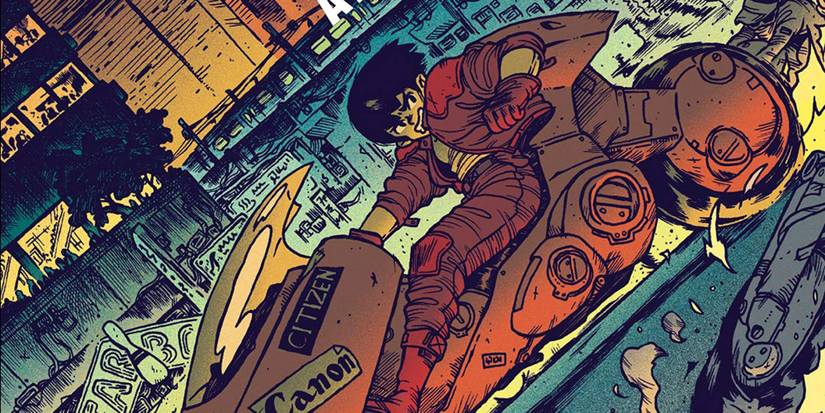 Kaneda on motorcycle in Akira