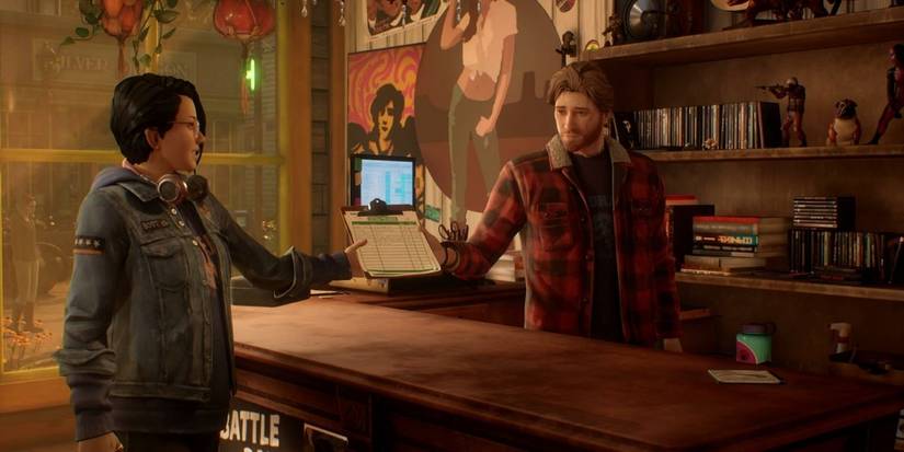 Alex and Ryan in the record shop in Life is Strange True Colors