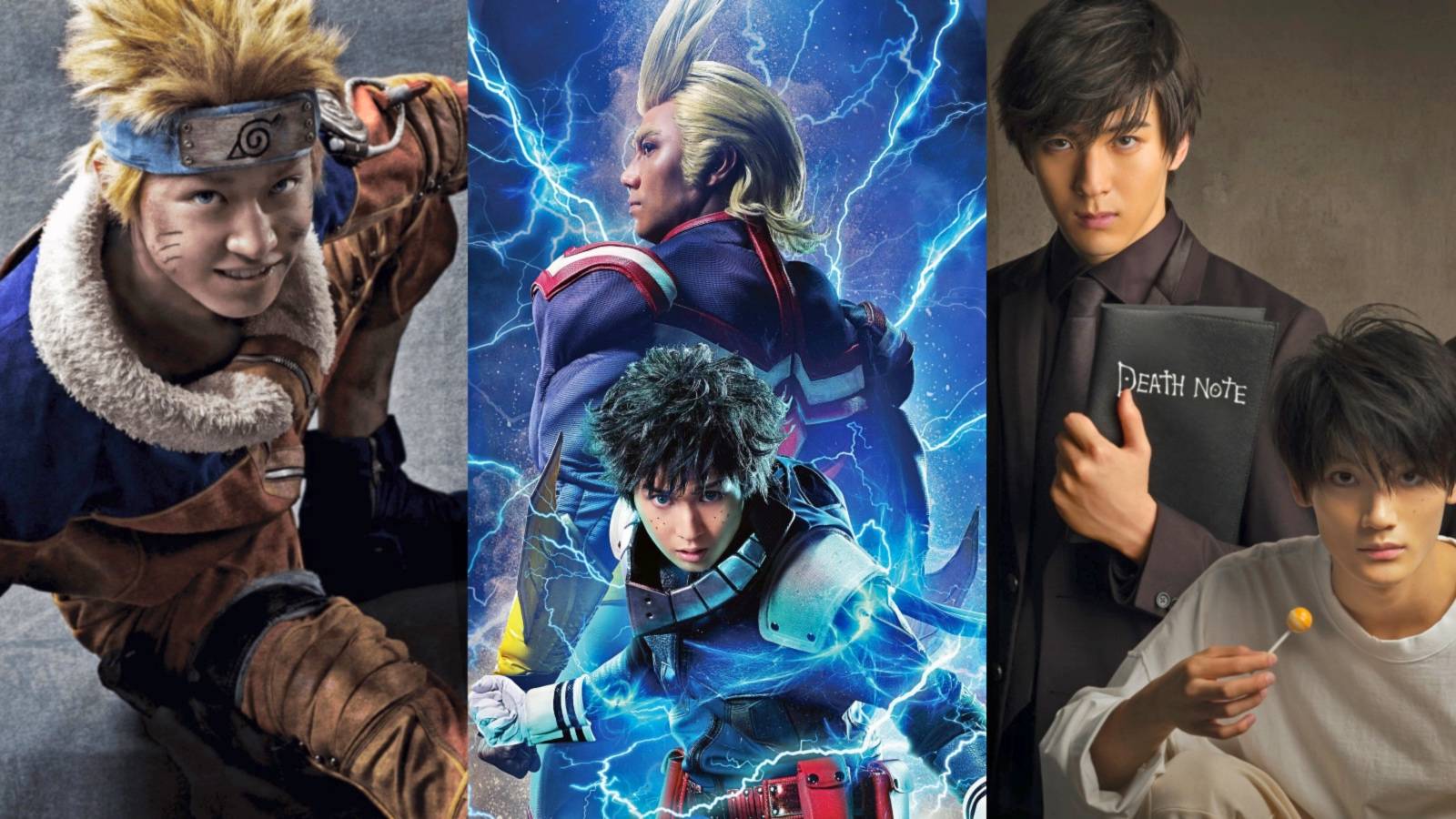 Naruto My Hero Deku and Almight and Death Note Light L Musical Theater 