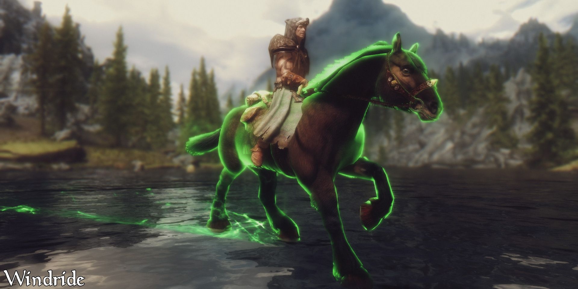 Apocalypse - Magic Of Skyrim Mod Featuring A Horse Walking On Water