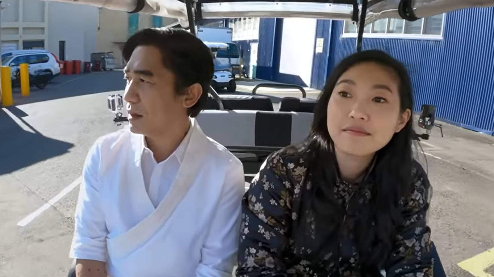 Awkwafina golf cart Shang-Chi tour