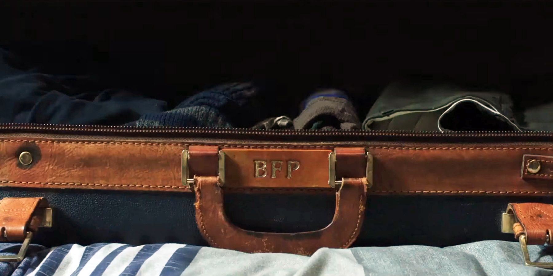 BFP inscribed on Peter Parker's suitcase in Far From Home