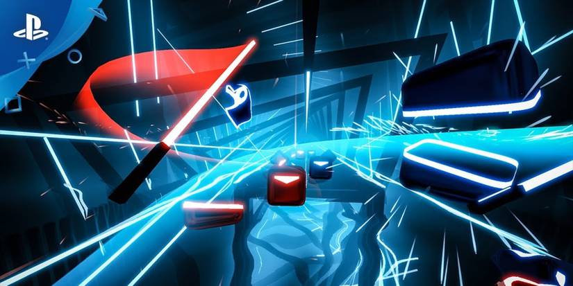 BeatSaber a screenshot of dual swords