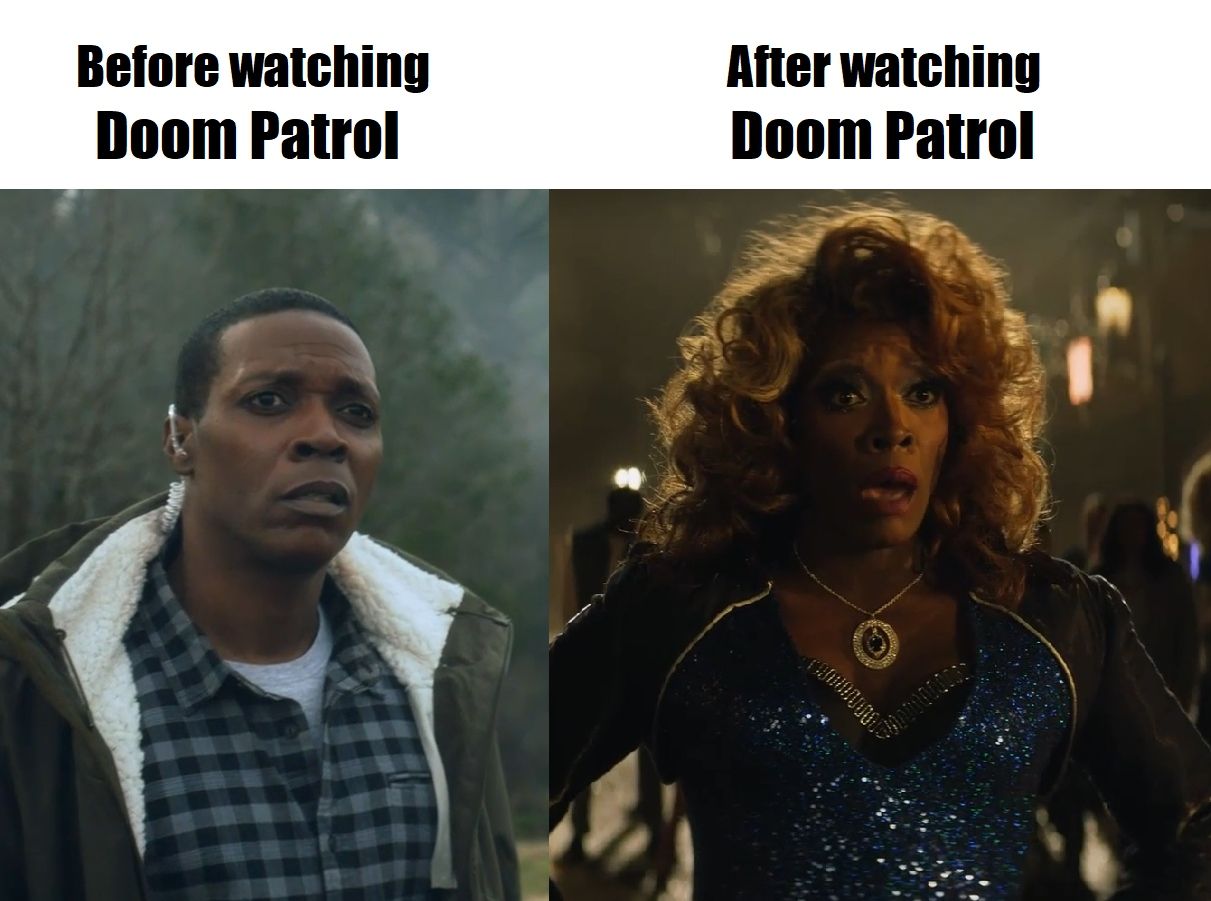 Before and After Danny in Doom Patrol