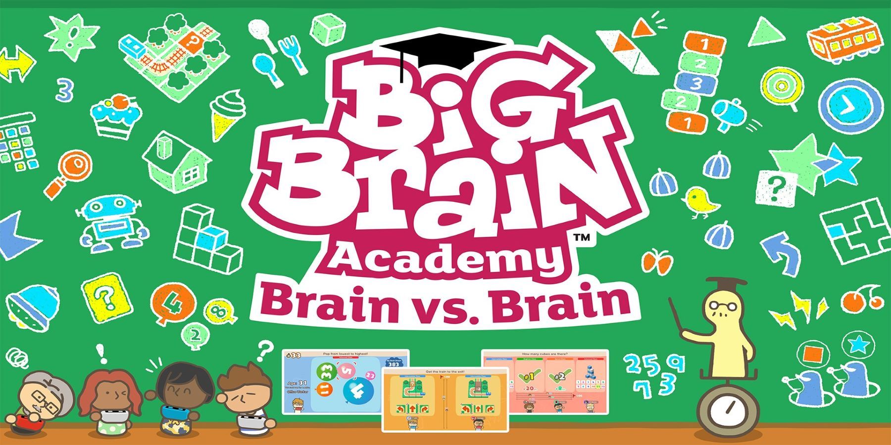 Big Brain Academy: Brain vs. Brain central art by Nintendo