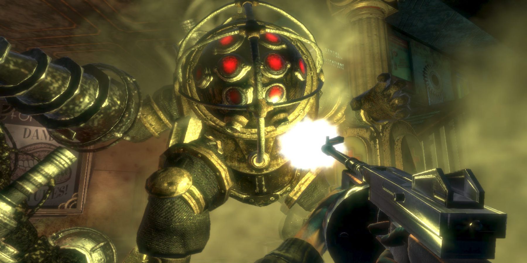 BioShock 1 Angry Big Daddy Machine Gun