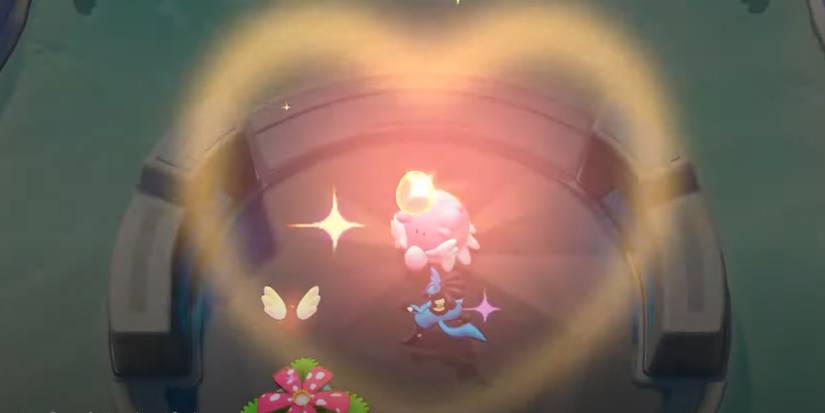 Blissey giving out an Egg