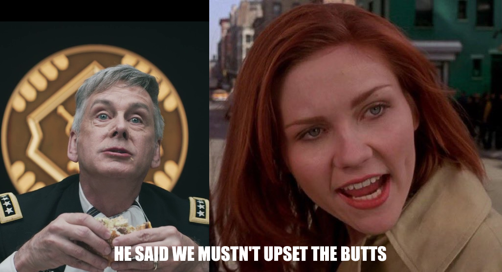 Butts in Doom Patrol and Mary Jane in Spider-Man