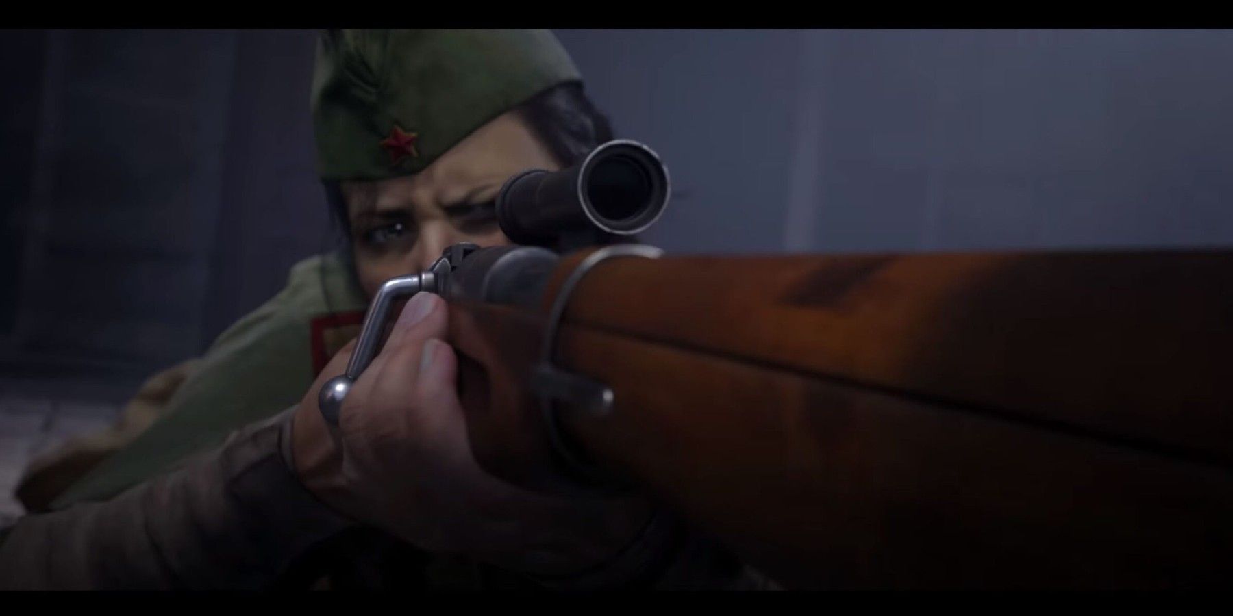 Call of Duty Vangaurd Polina Petrova aiming sniper