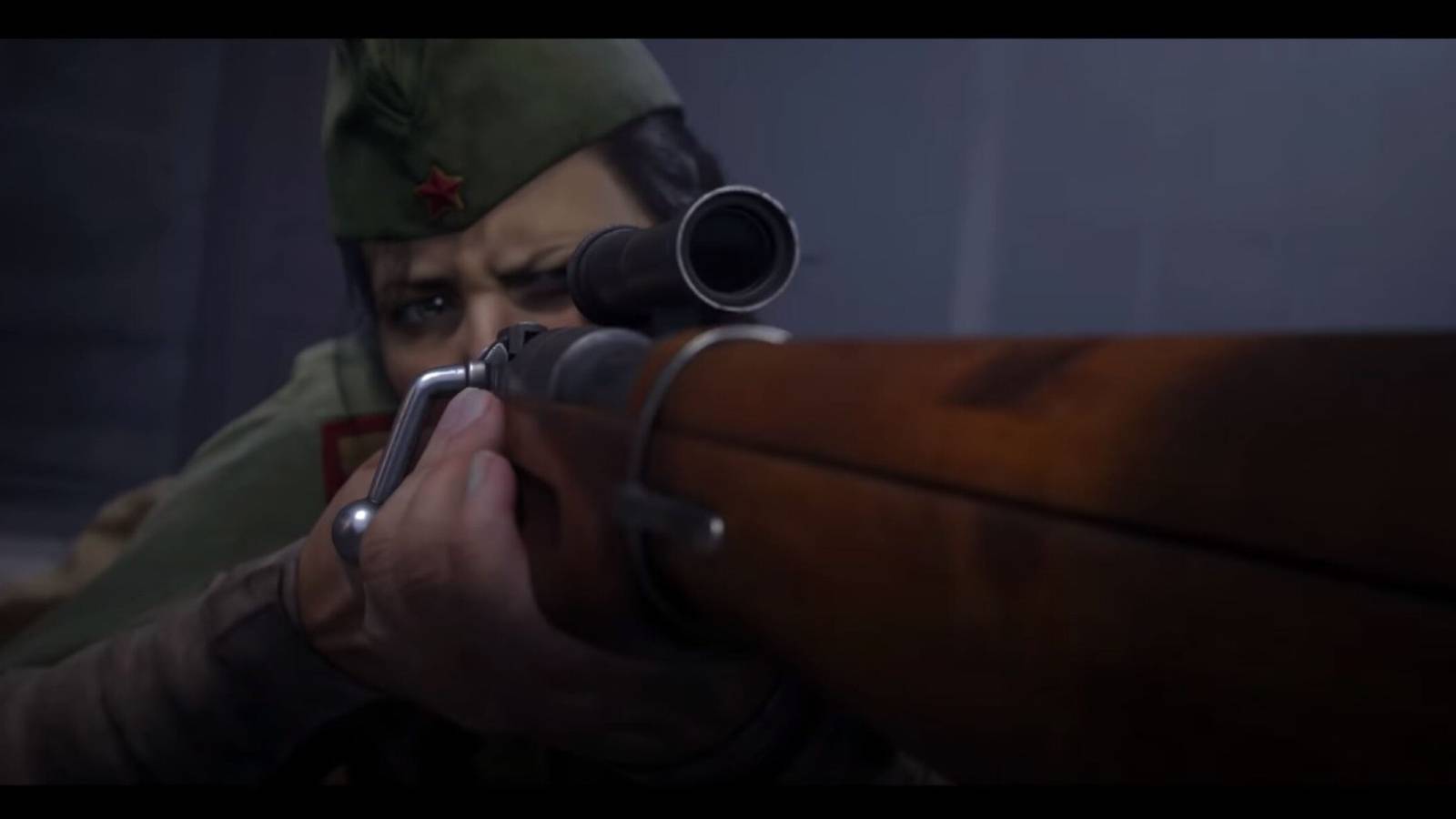 Call of Duty Vangaurd Polina Petrova aiming sniper