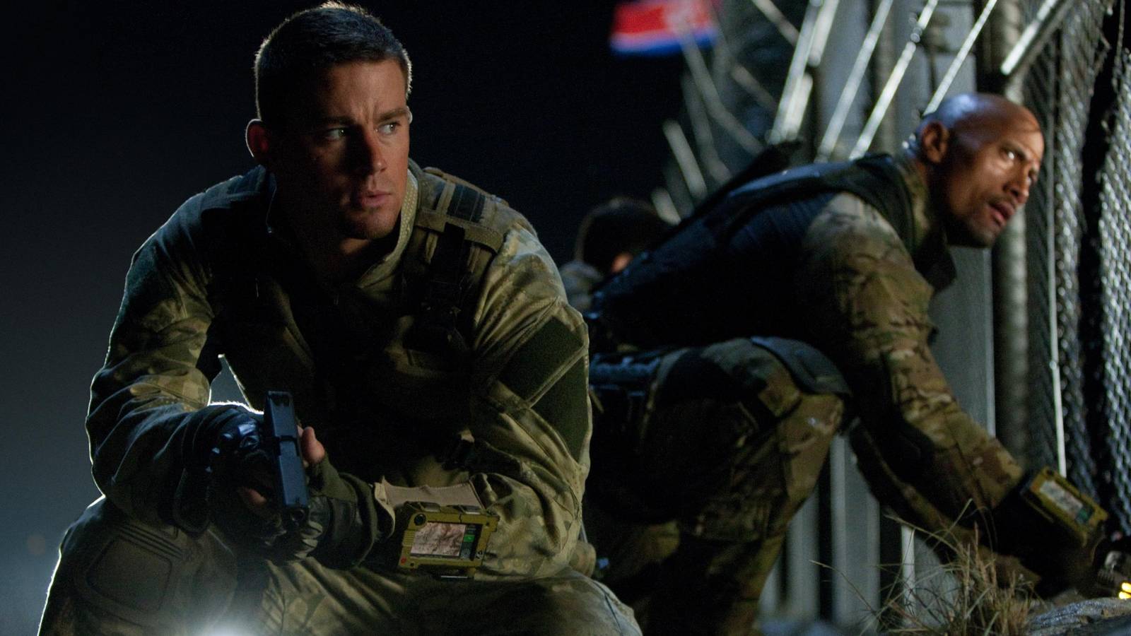 Channing Tatum and Dwayne Johnson in G. I. Joe