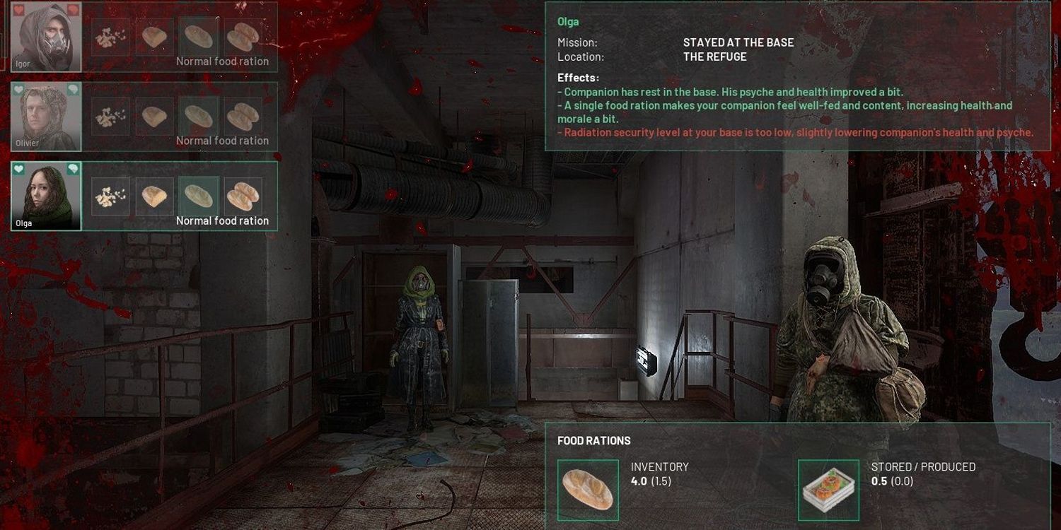 Chernobylite food distrubtion menu image