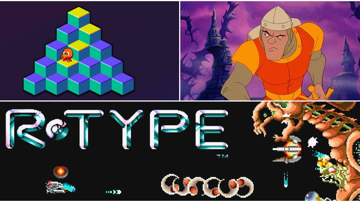 Classic Arcade Games Cover Featuring Q*bert, Dragon's Lair & R-Type