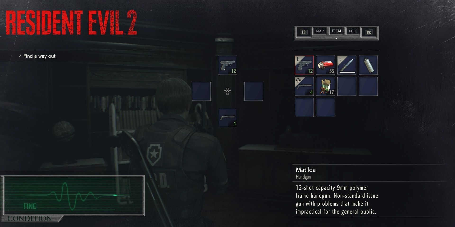 Classic Inventory Mod For Resident Evil 2 Remake