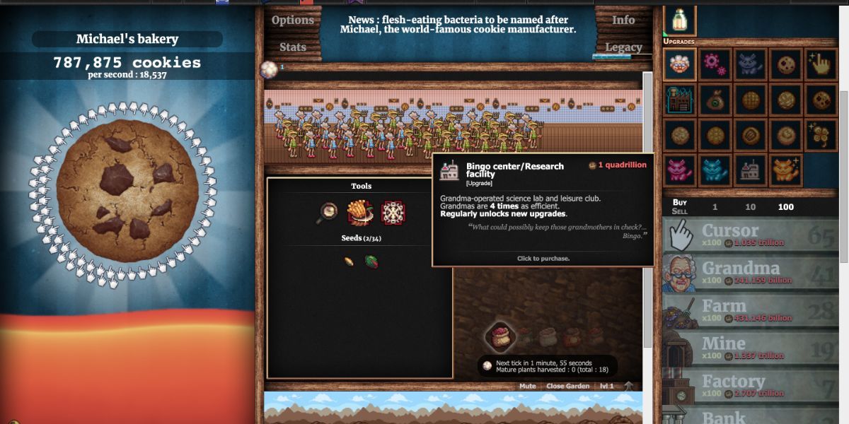 Cookie Clicker Everything You need To Know About Grandmas Bingo Center Research Facility Upgrades