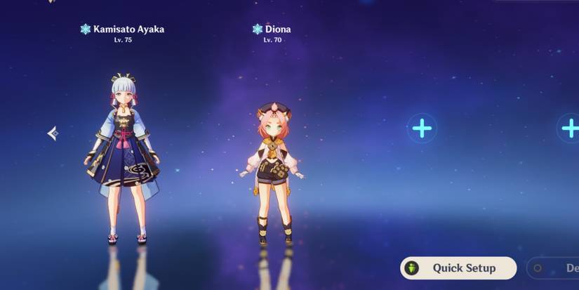 Diona and Ayaka in a team