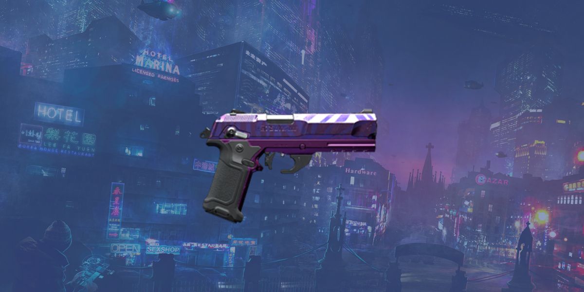 Cyberpunk 2077 Death And Taxes pistol splash image