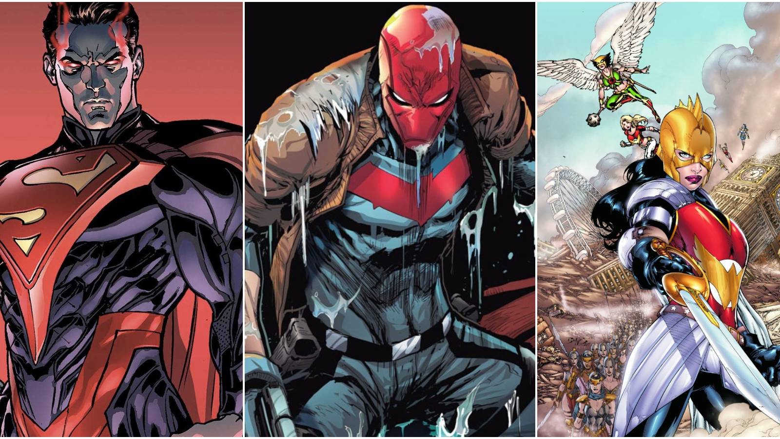 Superman Red Hood Wonder Woman DC villain
