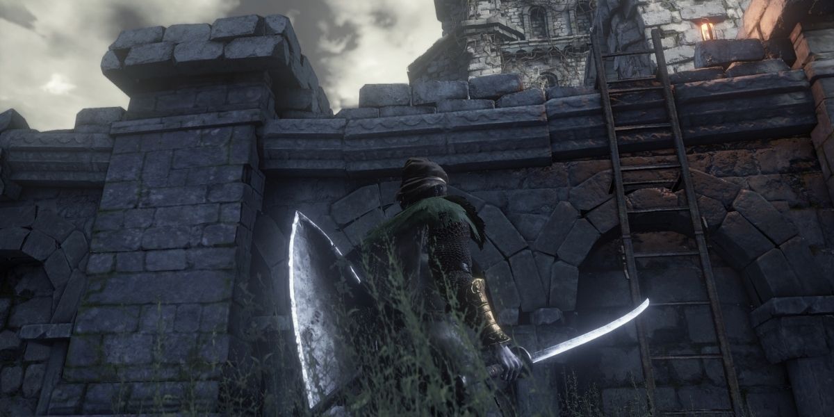 Dark Souls 3 Player climbing firelink shrine