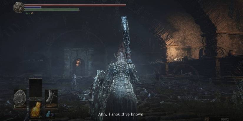 Dark Souls 3 player battling Hawkwood