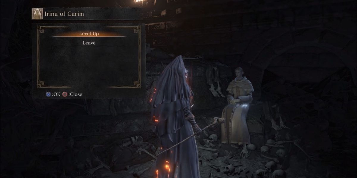 Dark Souls 3 player talking to fire keeper irina