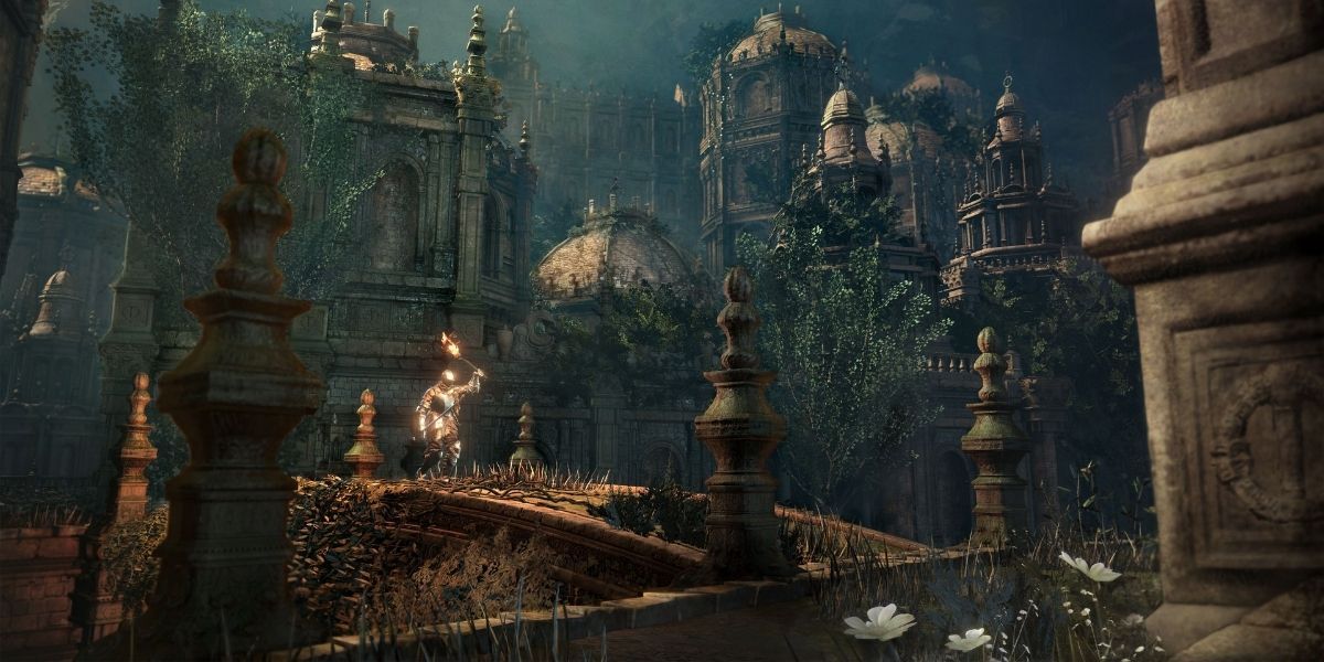 Dark Souls 3 player walking through Ringed City