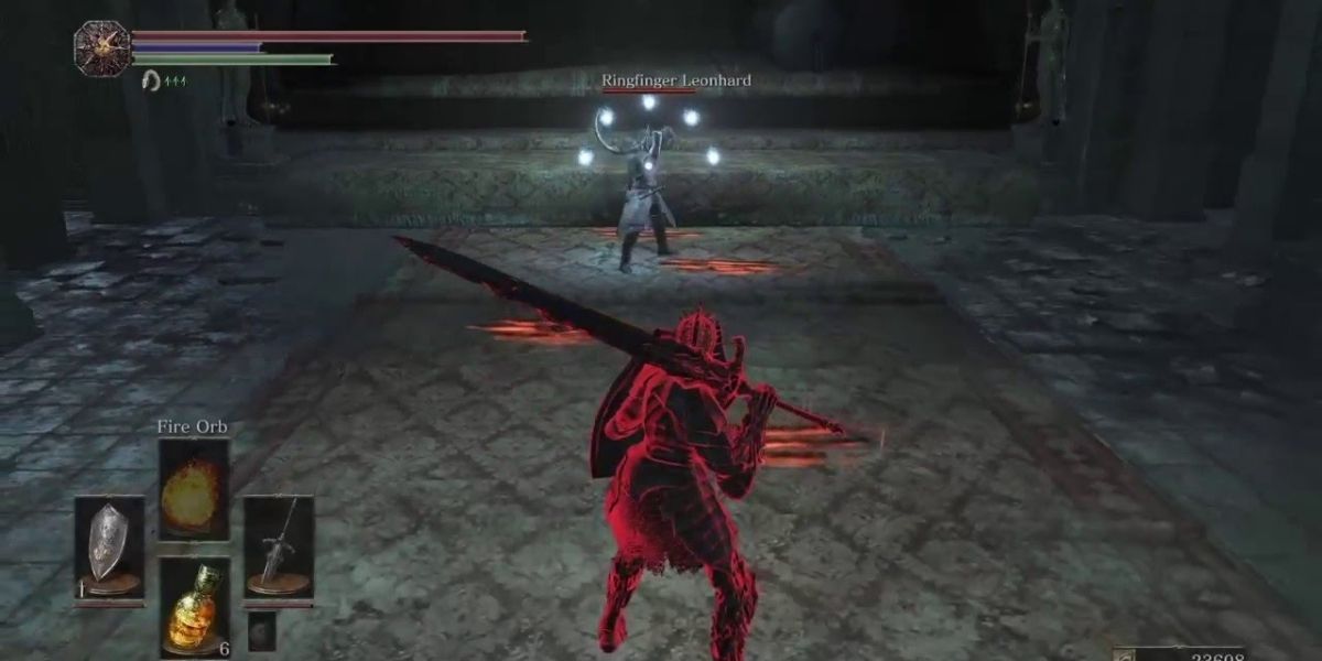 Dark Souls 3 player fighting ringfinger leonhard 