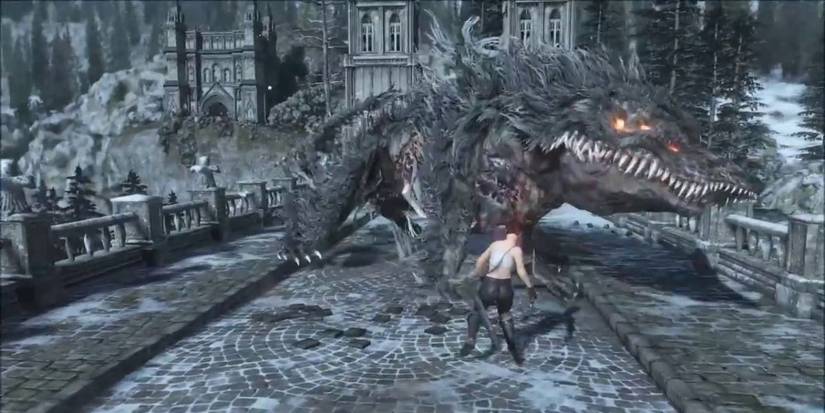 Dark Souls 3 player fighting sulyvahn's beast