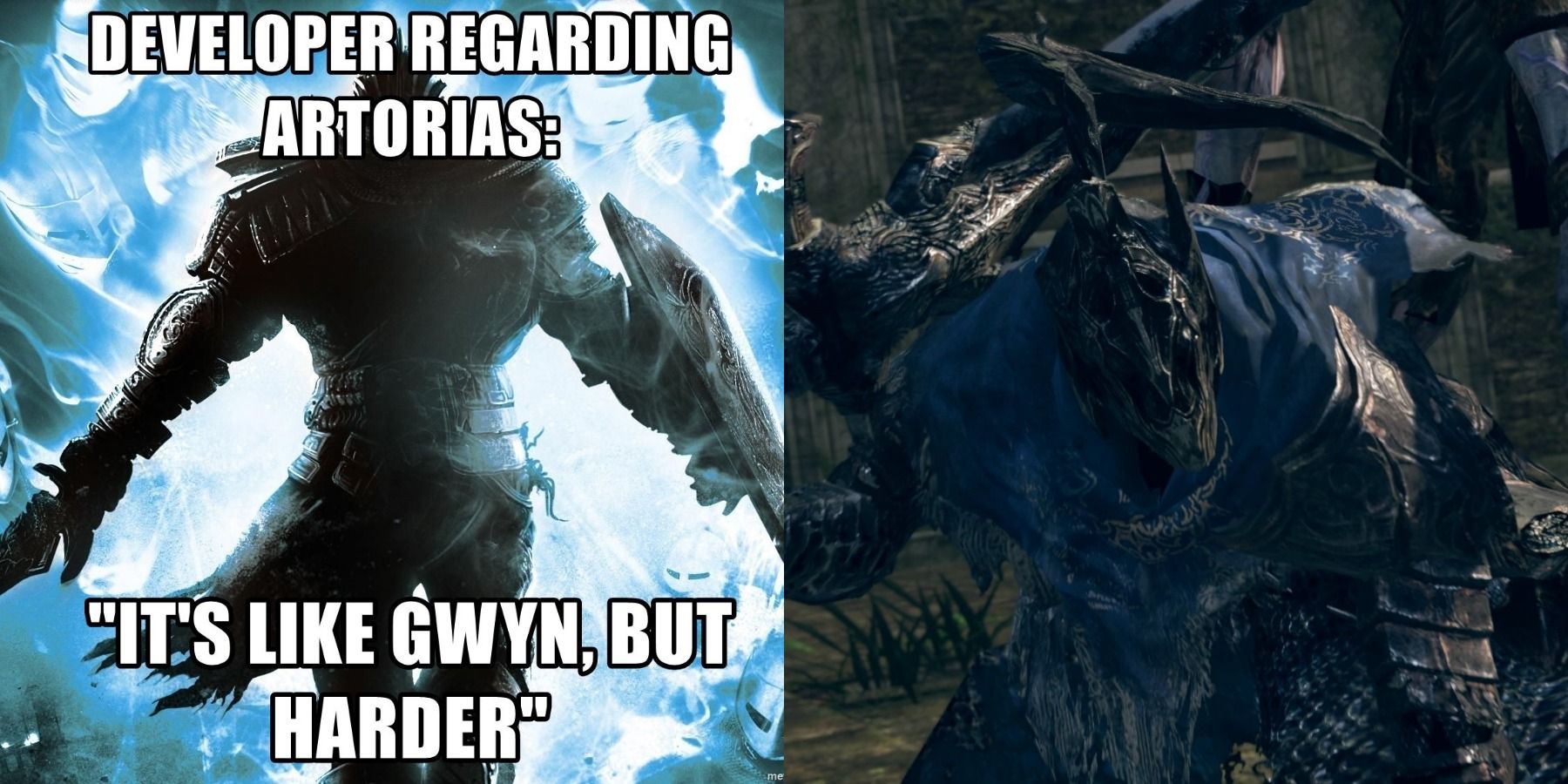 Dark Souls artorias harder gwyn boss meme