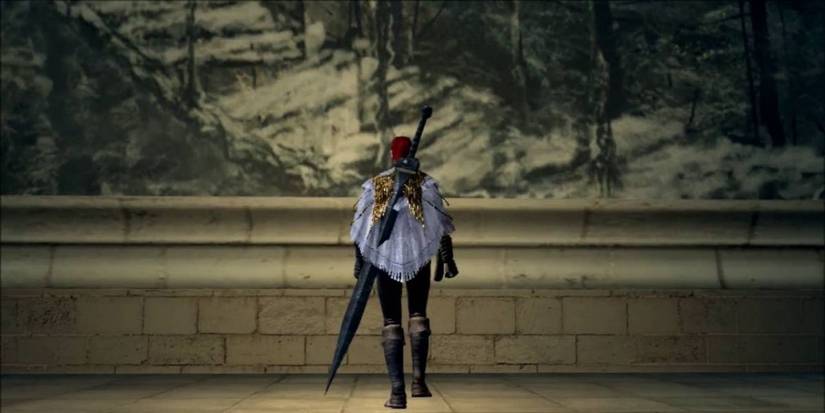 Dark Souls player entering painting to ariamis