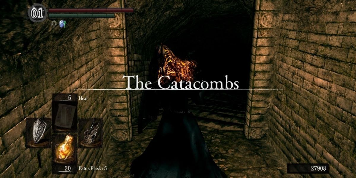 Dark Souls Catacombs entrance 