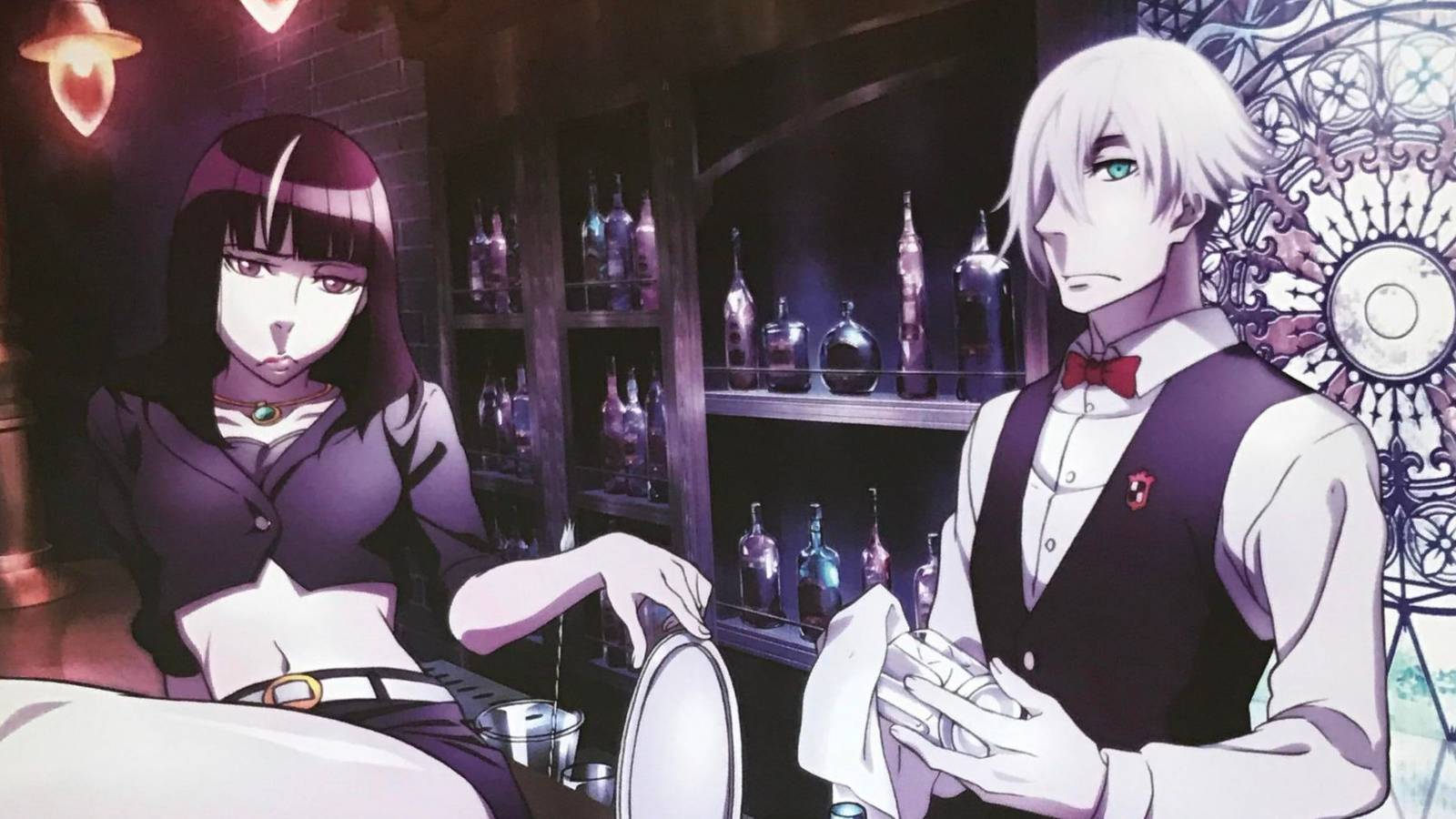 Decim and Chiyuki in the bar from Death Parade