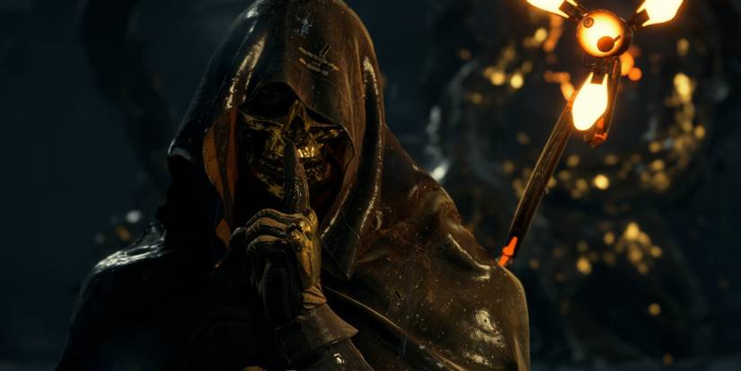 Death Stranding  - Higgs With Mask On Making A SSSHHH Gesture Toward The Camera