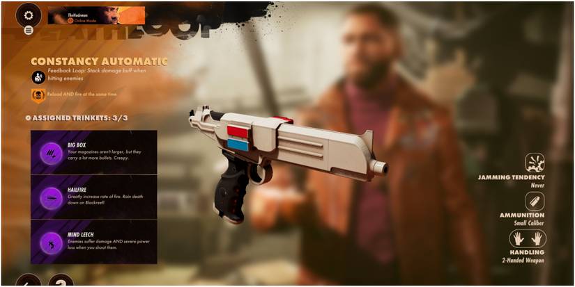 Deathloop Adjusting The Trinkets On The Consistancy Automatic