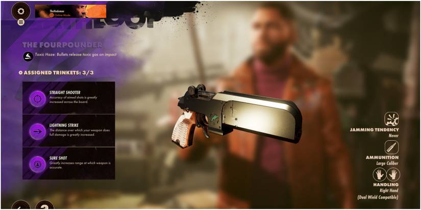 Deathloop Adjusting The Trinkets On The Fourpounder