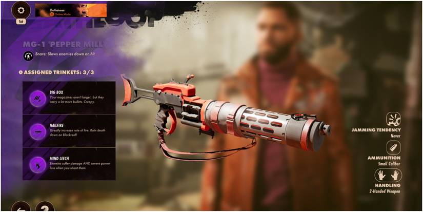 Deathloop Adjusting The Trinkets On The MG-1 Pepper Mill