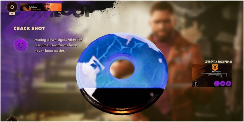 Deathloop Looking At The Details Of The Crack Shot Weapon Trinket
